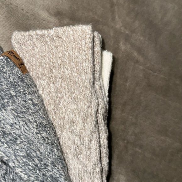 Bearpaw Gray White Tan White US W 5-10 Super Soft 3-Pack Anklet Cable Boot Socks - Picture 7 of 11